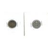 Image 2 : 2x 1910-1911 Canadian silver 5 cent coins