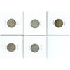 Image 2 : 5x Canadian silver 10 cent coins - assorted years