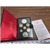Image 1 : 1976 Canadian double dollar, 7 coin specimen set. Includes "Parliament Library" silver dollar.