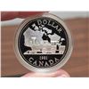 Image 2 : 1981 Canadian "Trans-Canada Railroad" silver proof dollar, in RCM case.