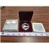 Image 1 : 1986 Canadian "Vancouver Railway" silver proof dollar, in RCM case.