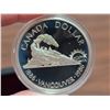 Image 2 : 1986 Canadian "Vancouver Railway" silver proof dollar, in RCM case.