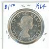 Image 1 : 1964 Canadian "Charlotte Town" silver dollar