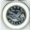 Image 1 : 1987-1997 Canadian 10th anniversary of the flying loon, silver proof dollar