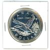 Image 2 : 1987-1997 Canadian 10th anniversary of the flying loon, silver proof dollar