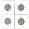 Image 2 : 4x Canadian silver 25 cent coins - 1939, 1942, 1945, 1948