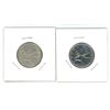 Image 2 : 2x Canadian silver 25 cent coins - 1938 & 1948