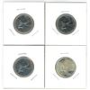 Image 2 : 4x Canadian silver 25 cent coins - 1954, 1956, 1958 & 1963