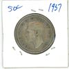 Image 1 : 1937 Canadian silver 50 cent coin