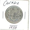Image 2 : 1939 Canadian silver 50 cent coin