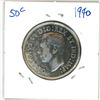 Image 1 : 1940 Canadian silver 50 cent coin