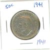 Image 1 : 1941 Canadian silver 50 cent coin