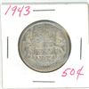 Image 2 : 1943 Canadian silver 50 cent coin