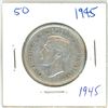 Image 1 : 1945 Canadian silver 50 cent coin