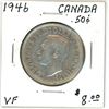 Image 1 : 1946 Canadian silver 50 cent coin