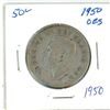 Image 1 : 1950 Canadian silver 50 cent coin