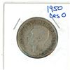 Image 1 : 1950 Canadian silver 50 cent coin