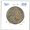 Image 1 : 1954 Canadian silver 50 cent coin