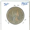 Image 1 : 1955 Canadian silver 50 cent coin