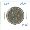 Image 1 : 1956 Canadian silver 50 cent coin