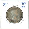 Image 1 : 1958 Canadian silver 50 cent coin