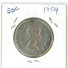 Image 1 : 1959 Canadian silver 50 cent coin