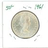 Image 1 : 1961 Canadian silver 50 cent coin