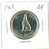 Image 1 : 1967 Canadian centennial silver "wolf" 50 cent coin