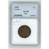 Image 1 : 1908 NNC Graded, Canadian large cent coin - AU-58