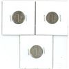Image 2 : 3x USA silver mercury 10 cent coins - 1931