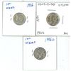 Image 1 : 3x USA silver mercury 10 cent coins - 1935-1936