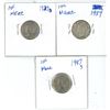 Image 1 : 3x USA silver mercury 10 cent coins - 1937