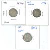 Image 1 : 3x USA silver mercury 10 cent coins - 1936 & 1944