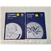 Image 1 : 2 Empty Canadian coin albums - small cents & 25 cent