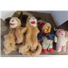Image 1 : 2 puppet dogs, 1 rabbit, 1 elephant stuffed animals