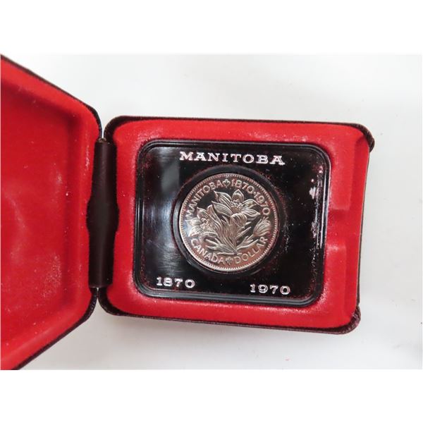 1970 Nickel Dollar. Commemorates the 100th Anniversary of Manitoba joining Canada. Specimen. Housed 
