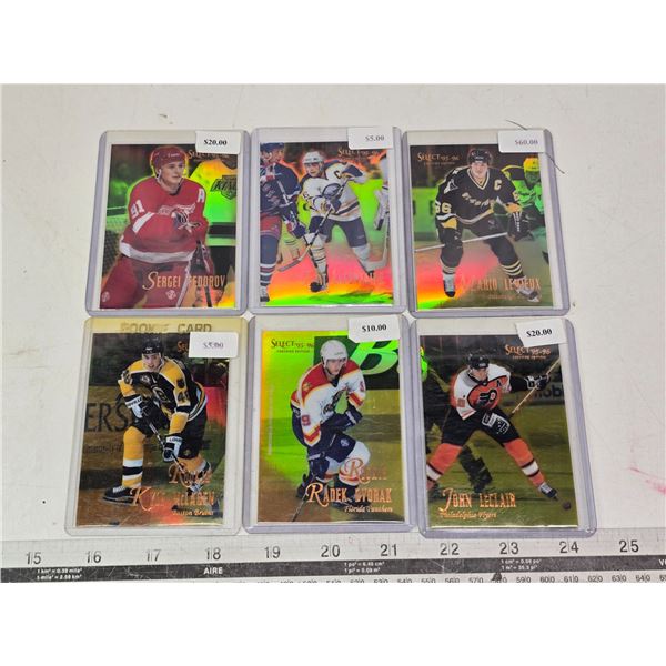 6x 95-96 Select Certified mirror gold - 139, 133, 44, 29, 18, 1 - Lemieux