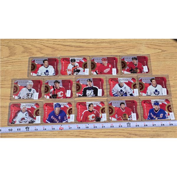 14x - Par set  96-97 Donruss "O Canada" 14-16, 12, 11, 10, 9, 8, 7, 6, 5, 4, 3, 2, 1 #'D XXXX/2000