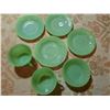 Image 1 : Jade Cups & Saucers - Two have cracks/chips