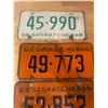 Image 2 : 4 Saskatchewan license plates - 1962-63 & 1966