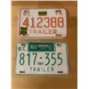 Image 1 : 2 British Columbia license plates - 1974 & 1982