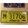Image 3 : 2 Alberta motorcycle license plates - 1973 & 1976