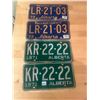 Image 1 : 2 Pair of Alberta license plates - 1971 & 1973