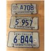 Image 1 : 3 Saskatchewan license plates - Semi & Power Unit - 1972