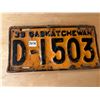 Image 2 : 1939 Saskatchewan license plate