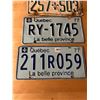 Image 3 : 3 Quebec license plates - 1956 & 1977