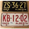 Image 3 : 1965-1969 Alberta license plates