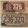 Image 1 : 2 - 1964 & 1969 New Brunswick license plates