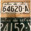 Image 2 : 2 - 1964 Ontario license plates