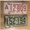 Image 3 : 4 New Brunswick license plates - 1972, 1974-75